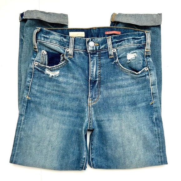 Anthropologie Pilcro The Selvedge Vintage Straight Jeans Distressed Size 27 - Picture 8 of 12